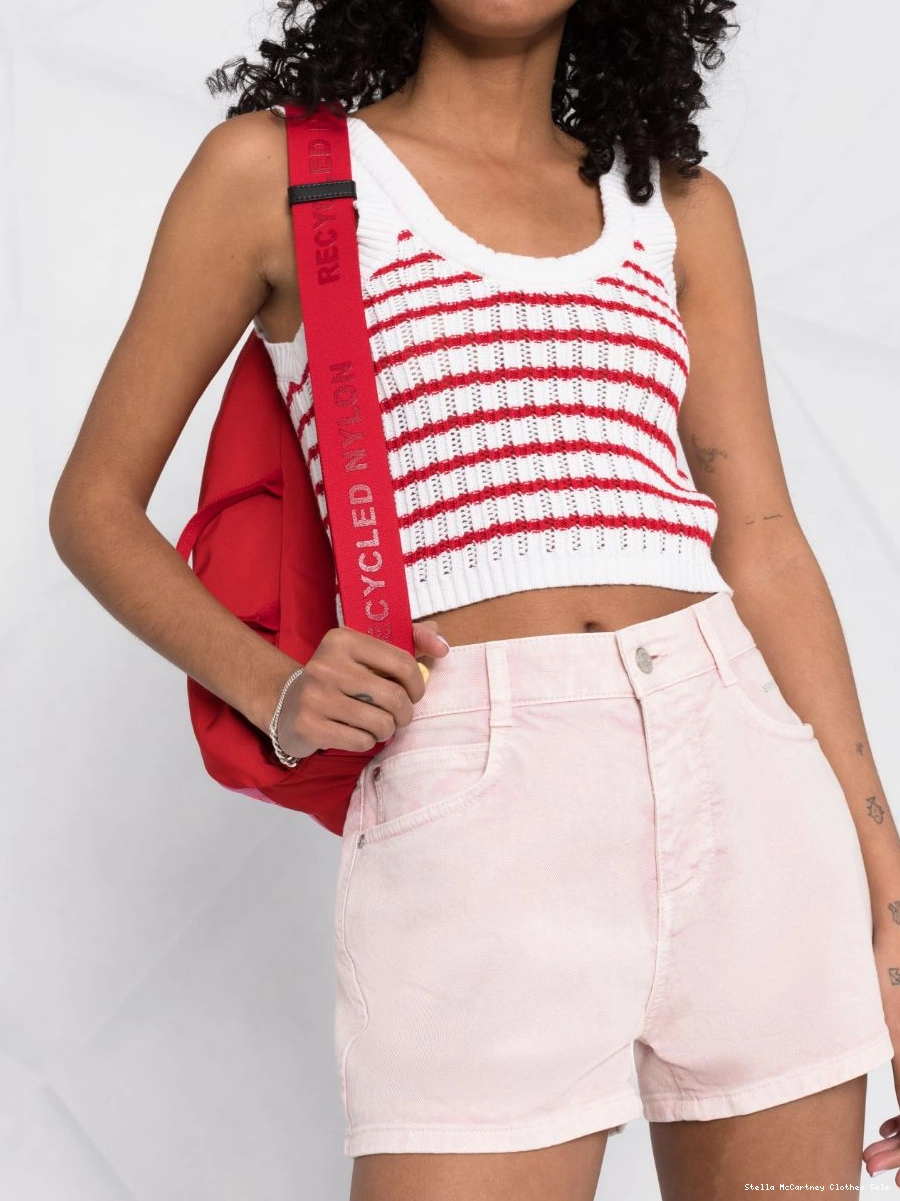 Cheap mid-rise Stella embroidered-logo Women shorts McCartney 0821